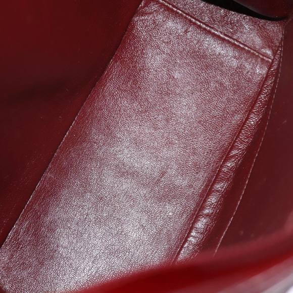 CHANEL Matelasse Shoulder Bag Enamel Red CC Auth bs14514 - Picture 11 of 16